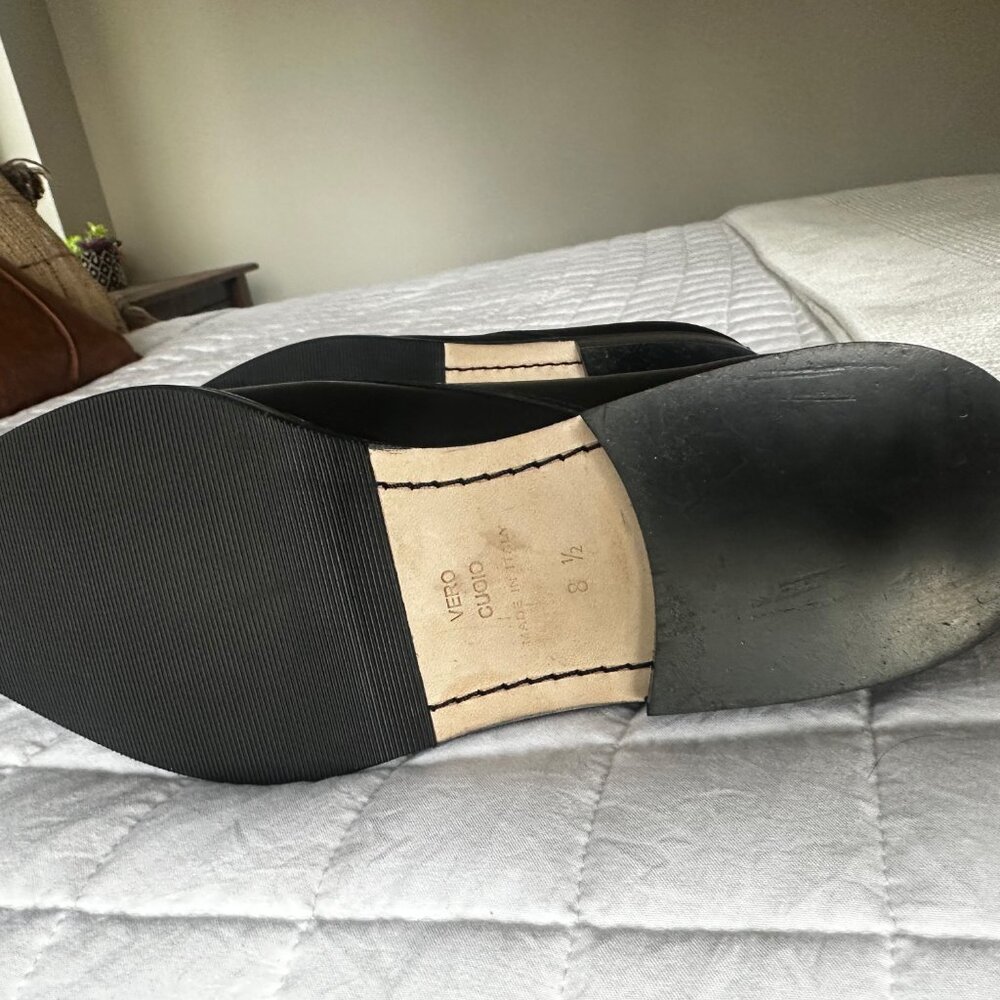 ๐ค Everlane Black Leather Oxford Shoes โ Size 8.5 (Made in Italy) Women's - Picture 4 of 8